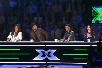 Vanesa Martín,  Guillermo “Willy” Bárcenas, Abraham Mateo y Lali, los jurados de Factor X (Foto: Captura de video)