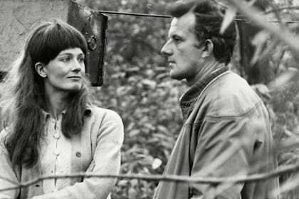 Vanessa Redgrave y Tony Richardson durante un rodaje  