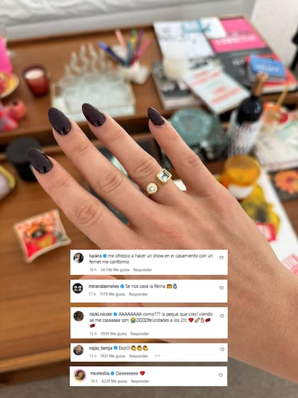 Varias celebridades reaccionaron al compromiso de la cantante y el periodista (Foto: Instagram @lali)