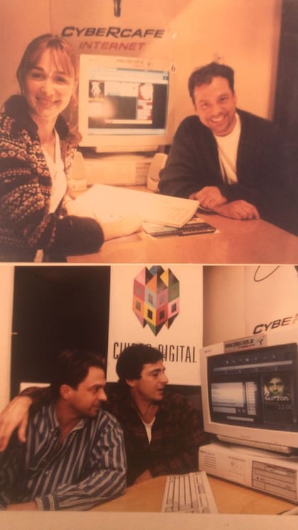 Varias personalidades del espectáculo fueron a American Cyber Café a conectarse a la red