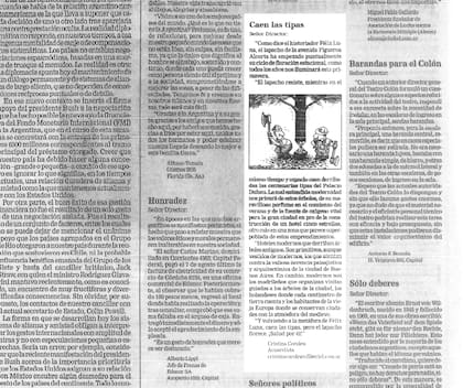 Varias personas le respondían a Félix Luna a través de las cartas de lectores de LA NACION