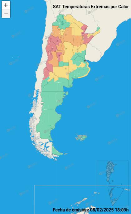 Varias provincias estarán bajo alerta por altas temperaturas este domingo 9 de febrero
