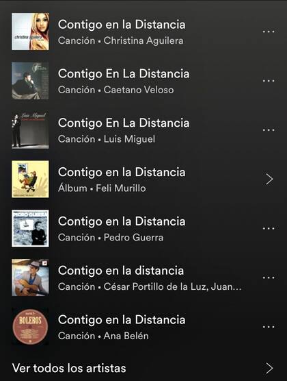 Varias versiones del bolero están disponibles en Spotify