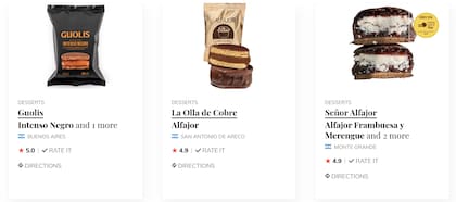 Varios alfajores argentinos fueron reconocidos en el ranking internacional (Foto: Taste Atlas)