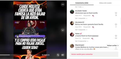 Varios comentarios en TikTok apuntaron a Karol Sevilla (Foto: Captura TikTok @rodridice)