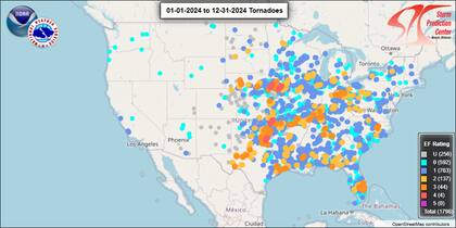 Varios estados rompieron sus récords de cantidad de tornados en una misma temporada