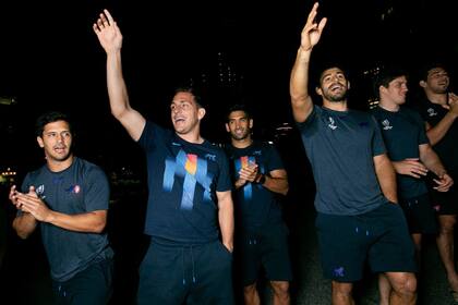 Varios jugadores del plantel se sumaron al banderazo: Moroni, Urdapilleta, Orlando, Ezcurra, Lezana, Petti