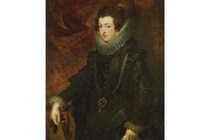 Varios miembros de la familia real española fueron retratados luciendo La Peregrina, como Isabel de Borbón (1628-9) en este cuadro de Peter Paul Rubens