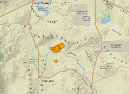 Varios terremotos se registraron en Nevada, cerca de Yerington