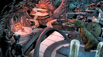 Varios vehículos, un helicóptero, computadoras de avanzada, un laboratorio y hasta un dinosaurio de adorno, "cuando el lujo es vulgaridad" diría Patricio Rey...