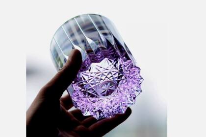 Vaso de whisky de cristal tallado K9