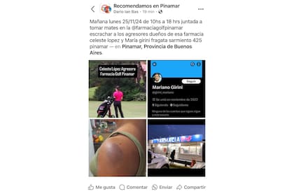 Vecinos de Pinamar organizaron una juntada para tomar mates frente a la Farmacia Golf