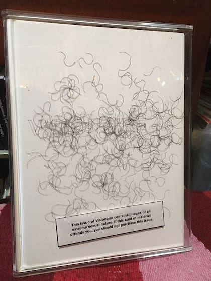 Vello púbico en la tapa de "Visionaire 46 Uncensored Sex" (2005), de Mario Testino