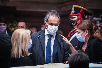 Daniel Scioli junto a la famila