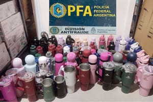 Vendían termos de una primera marca internacional, pero eran truchos y peligrosos para la salud