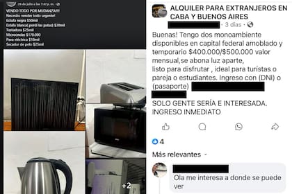"Vendo todo urgente por mudanza", decía el aviso en Marketplace donde se ofrecían los bienes sustraídos