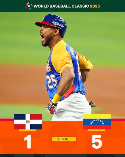 Venezuela venció a Dominicana en el Clásico Mundial de Beisbol en 2023 (FB/ World Baseball Classic)