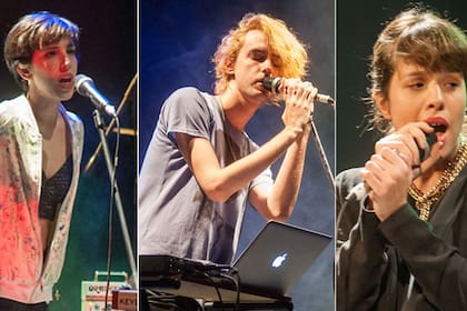 Vera, Benito y Rosario, en el homenaje a Luis Alberto Spinetta