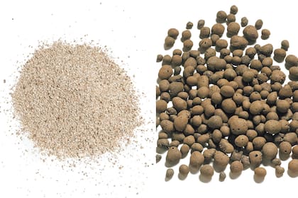 Vermiculita y arcilla expandida, dos elementos que permiten el cultivo sin tierra incluso en departamentos mínimos
