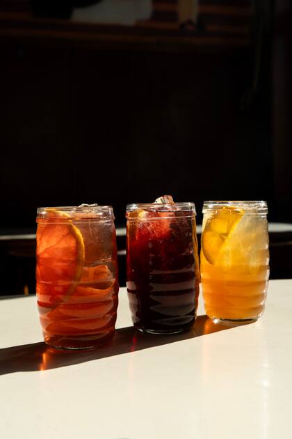 Vermuts artesanales: el Rosso, el Rosato y el Vigneto.