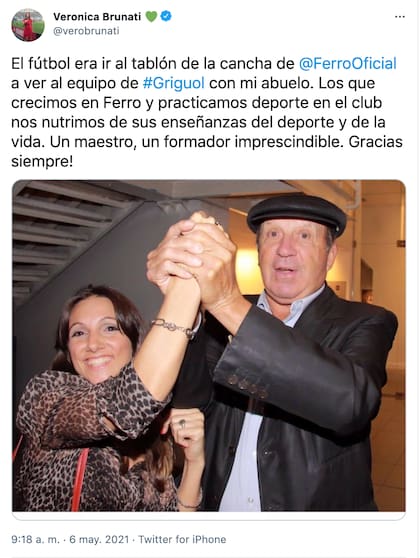Verónica Brunatti y su recuerdo de Griguol
