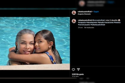 Verónica Castro se muestra muy unida a su nieta, Rafaela (Foto Instagram @rafaelacastroficia)