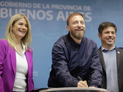 Verónica Magario, Federico Otermín y Axel Kicillof