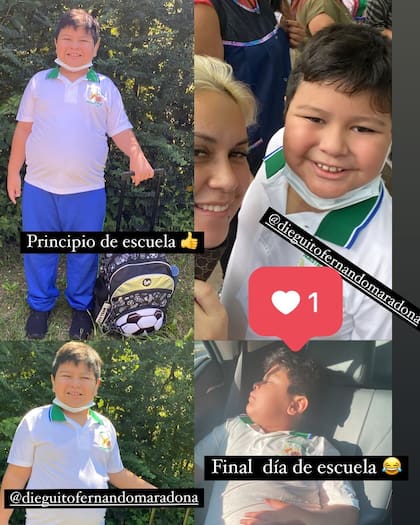 Verónica Ojeda compartió imágenes del primer día de escuela de Dieguito Fernando (Foto: Instagram)