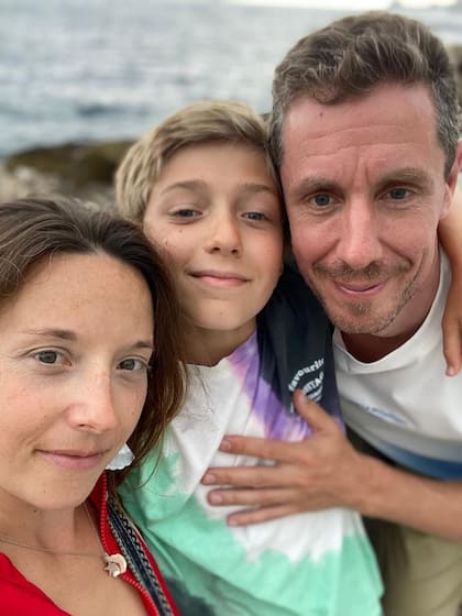 Verónica Potocko junto a su marido, Lucas Pedace, y su hijo Alexander (13)