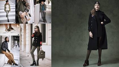 Vestido ($ 1700, Las Pepas), maxitapado
de paño ($ 10.608, Tommy Hilfiger), zapatos de cuero texturado ($ 4750, Naíma), cartera de cuero (A pie)