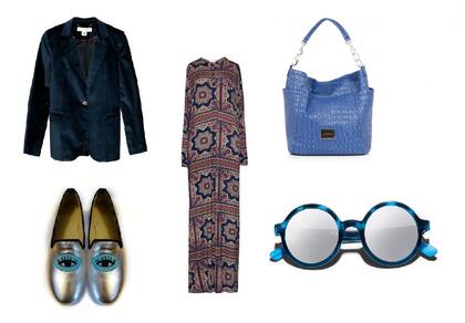 Vestido ( Maria Cher, $1500 The Net Boutique) Lentes planas (Absurda) Zapatos ( Abelarda, $1650) Saco (Paula Cahen D Anvers) Cartera (Lazaro, $1190)