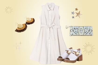 Vestirse de blanco siempre es una buena opción en las fiestas, sobre todo con un estilo hippie chic como este