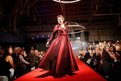 Leonor Manso en la noche de apertura del Centro de Vestuario