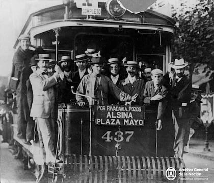 Viaje en tranvía. Enero de 1907.