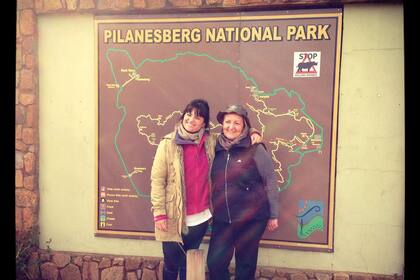 Viajeras: Mirta Záccaro (58) y maría Eugenia Castagnino (34).