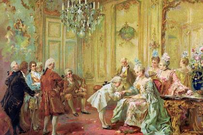 Vicente Nach de Paredes La presentación del Joven Mozart a Madame de Pompadour en Versalles en 1763