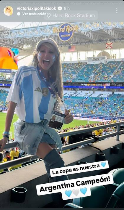 Vicky Xipolitakis, otra argentina que celebró la victoria de la Selección en la Copa América