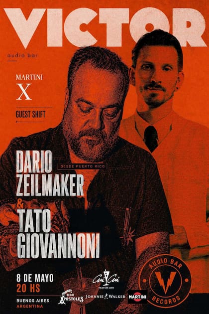 Víctor Audio Bar recibirá al bartender Darío Zeilmaker, de Cui Cui, de San Juan de Puerto Rico y Tato Giovannoni, creador de Florería Atlántico