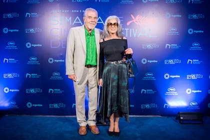Victor Laplace y Ana María Picchio en la apertura de la Semana de Cannes