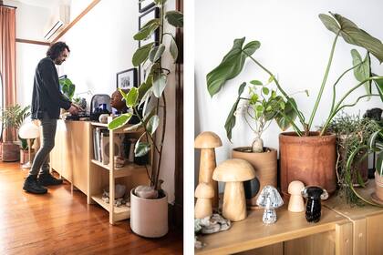 Víctor Ledesma es arquitecto y está en cada detalle de la decoración. Las plantas conviven con objetos y obras de diferentes artistas.