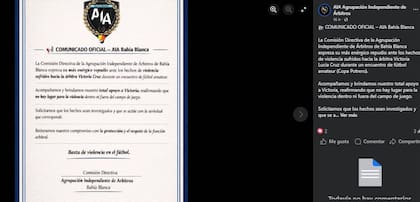 Victoria Cruz recibió apoyo constante de la Agrupación Independiente de Árbitros tras el suceso