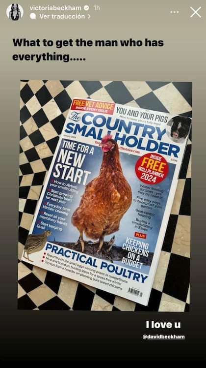 Victoria mostró el regalo que habría preparado para David (Foto: Instagram @victoriabeckham)