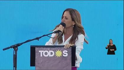 Victoria Toloza Paz, en el cierre de campaña del Frente de Todos