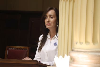 Victoria Villarruel, a cargo del Poder Ejecutivo por el viaje de Javier Milei a los Estados Unidos, se hizo presente en el Senado