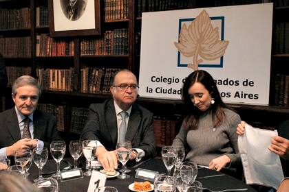 Victoria Villarruel, en el Colegio de Abogados