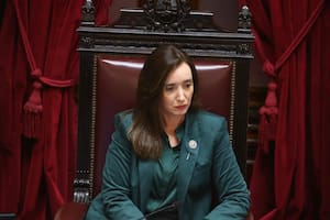 Victoria Villarruel en el recinto del Senado de la Nación