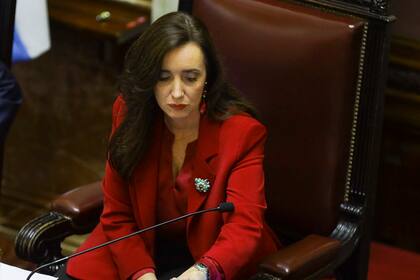 Victoria Villarruel en la votación de ficha limpia en el Senado
