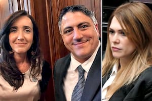 Victoria Villarruel, Francisco Paoltroni y Lilia Lemoine