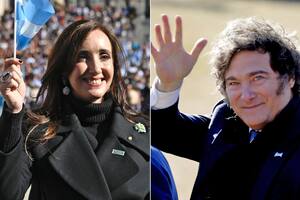 Victoria Villarruel y Javier Milei, separados