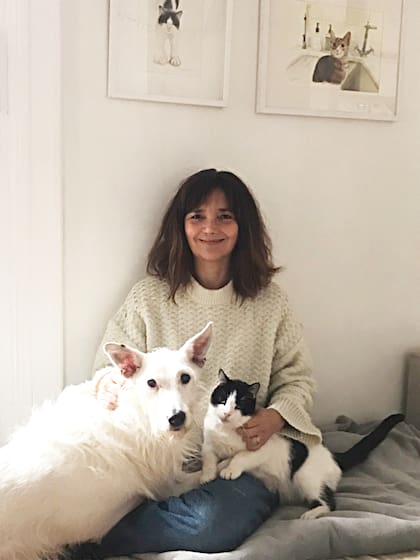 Victorio y Flynn con Andrea.